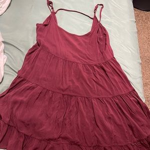 flow brandy melville dress maroon